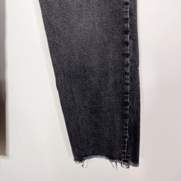 Abercrombie & Fitch 30 / 10 Long Black The Ankle Straight Ultra High Rise Jeans - Picture 6 of 10